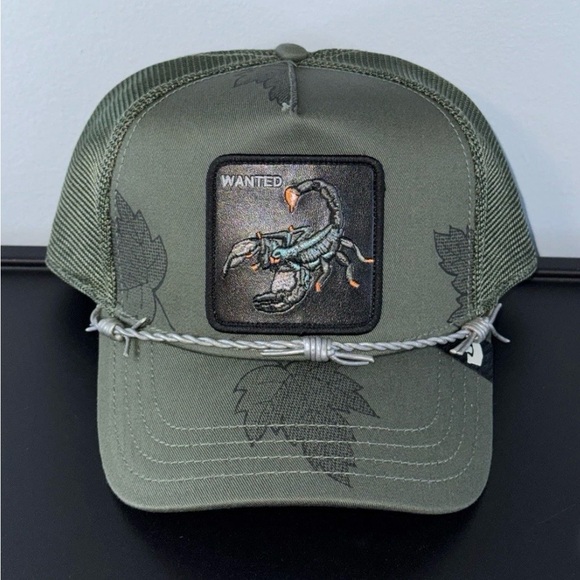 GOORIN BROS “WANTED” Barbed Wire Trucker Hat Snapback. VERY UNIQUE. MUST HAVE